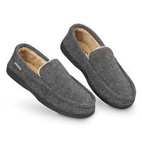 DUNLOP Moccasins Slippers Men Loafers Faux Fur Slippers Rubber Sole Memory Foam House Slippers Indoor Shoes Gifts For Men