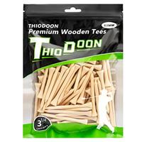 THIODOON Golf tees Less Friction Wooden Tees Training for Golfer Professional Natural Wood Golf tees Bulk 100 Count Golfing Tees