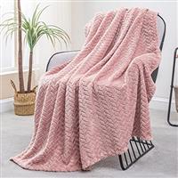 Exclusivo Mezcla Fleece Throw Blanket for Couch and Bed, 127x178 CM Soft Cozy Jacquard Flannel Blankets, Lightweight Fuzzy Plush Warm Throws for All Seasons, Forest Green