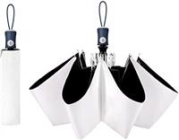 CUBY UV Sun Umbrella Compact Folding Travel Umbrella Auto Open and Close for Windproof, Rainproof & 99.9% UV Protection Parasol with Black Anti-UV Coating