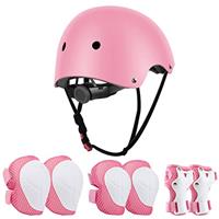 Jim's Store Kids Bike Helmet for 3-10 years old Helmet and Knee Pads Set Adjustable Elbow &Wrist Pads Protective Gear Set for Skateboard Scooter Cycling Roller Skating Boys Girls