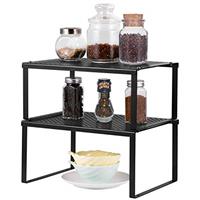 2-Pack Kitchen Cupboard Cabinet Organizer, Counter Shelf Org