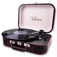 Record Player, Bluetooth Portable Vinyl Turntable Digital Encoder Built-in Stereo Speaker and Belt Drive,Aux-In,RCA Output,3 speed 33/45/78 RPM - Natural Wood