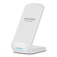 NANAMI Wireless Charger, 10W Fast Wireless Charging Stand Compatible with Samsung Galaxy S21/S20/S10/S10+/S9+/S9/S8/S7 Note 20/10/9/8, 7.5W for iPhone 12/11/SE 2020/X/XS/XR/8/8P and Qi-Enabled Phone