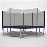 GALACTICA Trampoline Set 6 8 10 12 14FT Round Outdoor Garden Safety Net Enclosure Spring Jump Mat Padding Ladder Blue