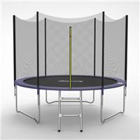 GALACTICA Trampoline Set 6 8 10 12 14FT Round Outdoor Garden Safety Net Enclosure Spring Jump Mat Padding Ladder Blue
