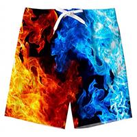 Kids4ever Boys Swimming Shorts Funny Printed Quick Dry Beach Board Trunks with Mesh Lining 6-14 Years