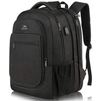 MATEIN Large Travel Backpack, TSA Expandable Laptop Backpack with USB Charging Port, Anti Theft Computer Bag Fit 17.3 Inch Laptop Water Resistant School Rucksack College Gift for Men Women, Black