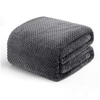 Exclusivo Mezcla Extra Large Fleece Throw Blanket, Soft Jacquard Weave Waffle Pattern Throws for Sofa Settees