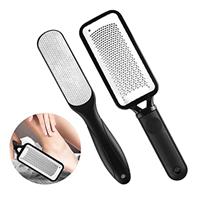 WUJUN 2Pcs Foot Files Foot Pedicure Kit, Stainless Steel Foot Rasp and Dual Sided Foot File Hard Skin Remover Professional Foot Care Tool Both Wet and Dry Cracked Feet