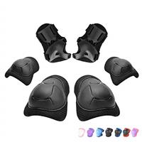 RUNDONG Kids/Youth Knee Pads Elbow Pads Wrist Guards 3 in 1 Protective Gear Set for Child Roller Skates, Cycling, Inline Skating, Scooter Skateboard, BMX Bike, Riding, and Multiple Outdoor Sports