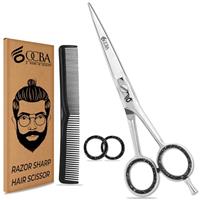 OCBA Professional 6" Hairdressing Scissor Sharp Hair Cutting Scissors for Barbers Hairdressers & Stylists Beard & Haircut Scissors for Men & Women