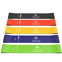TechStone Resistance Bands Set for Men and Women, Pack of 5 Different Resistance Levels Elastic Band for Home Gym Long Exercise Workout Great Fitness Equipment for Training, Yoga Free Carrying Bag