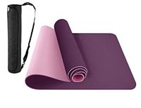 ComFy Mat Yoga Mat Non-Slip Premium TPE Yoga Mat [Bonus Waterproof Carry Bag] Eco-Friendly Workout Mat for Pilates, Meditation, Women, Men Fitness Exercise Mat, 183cm x 61cm x 6mm
