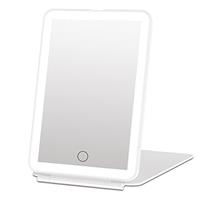 FASCINATE Rechargeable LED Makeup Mirror for Travel, Compact Mirror with 72 LED Lights, Adjustable Lighting