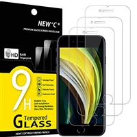 NEW'C 3 Pack Designed for iPhone SE 3/2 (2022/2020 Edition) 4.7 inches Screen Protector Tempered Glass, Case Friendly Bubble Free Ultra Resistant