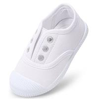 Unisex Kids Canvas Shoes Toddlers Sneakers Breathable Slip-on Trainers Pumps Plimsoles for Boy and Girls