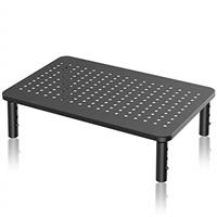 suptek Computer Monitor Stand Riser, Metal for Laptop, Printer, Notebook and All Flat Screen TV Display with Vented Platform, 3 Height Adjustable Riser MST003