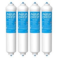 4X AQUA CREST DA29-10105J Fridge Water Filter, Compatible with Samsung Aqua-Pure Plus (ONLY EXTERNAL) DA29-10105J DA99-02131B HAFEX/EXP DA2010CB 5231JA2010B Wpro USC100/1 WSF-100 (4)