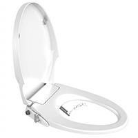 Non Electric Toilet Bidet Seats with Self Cleaning Dual Nozzles Separated Rear & Feminine Cleaning Natural Water Spray, Soft Closed Toilet Seat Combined Toilet Bidet,Easy DIY Installation