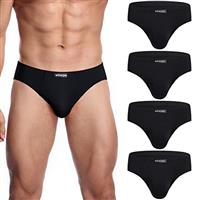 wirarpa Men's Modal Briefs Underwear Soft Microfibre Underpants No Front Silky Touch Slips Covered Waistband Multipack
