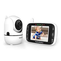 HelloBaby Baby Monitor, Upgrade Video Baby Monitor with Camera and Night Vision, 960p, No WiFi for Privacy, ECO Mode,Digital 2X Zoom,Alarm Function