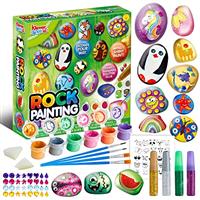 JOYIN Klever Kits Rock Painting Kit, Creativity Arts & Crafts, DIY Supplies,Spring Crafts for Kids,Decorate Your Own Painting Craft,Family Outdoor Indoor Activity Birthday Presents