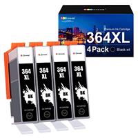 GPC Image Multipack Ink Cartridges Replacement for HP 364XL 364 Compatible with 5510 5520 5522 5524 6510 6520 B8550 C5388 7510 7520 4620 3070A (Black Cyan Magenta Yellow, 4-Pack)