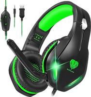 Stynice Gaming Headset with Microphone for Xbox PS5 PS4 PC - 3.5mm Jack Wired Headphones with Noise Cancelling Mic & LED - 50mm Audio Drivers & Soft Earpads