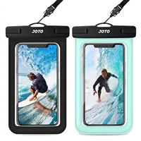 2 Pack JOTO Waterproof Phone Pouch Case Up to 7", IPX8 Underwater Phone Case Protector Cellphone Dry Bag for iPhone 16 15 14 13 12 Pro Max Xs Max XR X 8 7 6S Plus SE/Galaxy S24 S23 S22 S21 -BlackGreen