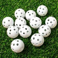 THIODOON Golf Practice Ball Air Flow Hollow Practice Golf Balls 40mm Plastic Golf Balls for Swing Practice Driving Range Home Outdoor Golf Games for Adults Kids 12 Pack