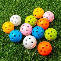 THIODOON Golf Practice Ball Air Flow Hollow Practice Golf Balls 40mm Plastic Golf Balls for Swing Practice Driving Range Home Outdoor Golf Games for Adults Kids 12 Pack