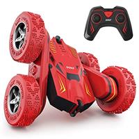 SGILE 4WD Remote Control Car for 6-12 Years Old Kids, 360 Double Side Flips RC Stunt Car Birthday Toy Gift, Red