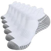 TANSTC Mens Running Socks Anti-Blister Cushioned Sports Socks Trainer Socks For Men Women Cotton Ankle Socks Low Cut Breathable Athletic Sock(6 Pairs)