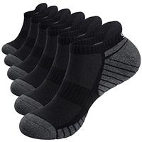 TANSTC Mens Running Socks Anti-Blister Cushioned Sports Socks Trainer Socks For Men Women Cotton Ankle Socks Low Cut Breathable Athletic Sock(6 Pairs)
