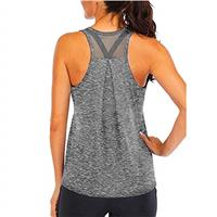 Superora Workout Tops Loose fit Racerback Tank Tops for Women Mesh Backless Tank Running Tank Tops