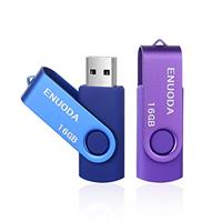 Memory Stick 64GB 4 Pack USB 3.0 Flash Drive ENUODA Swivel Memory Stick Storage Thumb Drive (Black Red Blue Purple)