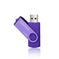Memory Stick 64GB 4 Pack USB 3.0 Flash Drive ENUODA Swivel Memory Stick Storage Thumb Drive (Black Red Blue Purple)