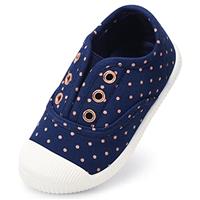 Unisex Kids Canvas Shoes Toddlers Sneakers Breathable Slip-on Trainers Pumps Plimsoles for Boy and Girls