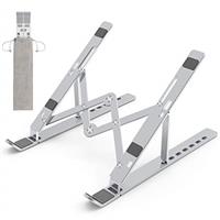 Nayka Adjustable Laptop Stand, Portable Aluminum Laptop Riser Laptop Holder for Desk, Foldable Ventilated Cooling Notebook Stand