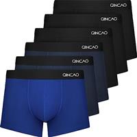 QINCAO Boxer Shorts Mens 6 Pack, No Itchy Labels, Cotton Underwear Retro Trunks, Underwear Gift Set