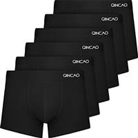 QINCAO Boxer Shorts Mens 6 Pack, No Itchy Labels, Cotton Underwear Retro Trunks, Underwear Gift Set