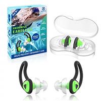 Hearprotek 2 Pairs Swimming Ear Plugs, Upgraded Silicone Custom-fit Water Protection Swimming earplugs for Swimmers,Surfing,Water Pool,Shower,Bathing