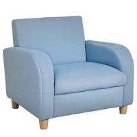 HOMCOM Children's Armchairs Toddler Chair Wood Frame Anti-Slip Legs High Back Bedroom Playroom Furniture