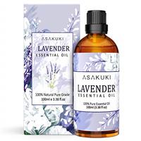 ASAKUKI Lavender Essential Oil 100ml, Natural Therapeutic Grade, Aromatherapy Oil Lavender for Better Sleep, Health Care, Relaxation, Ideal for Humidifier, Diffuser & Wellness
