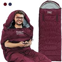 Camping Sleeping Bag - 3 Season Warm & Cool Weather - Summer, Spring, Fall, Lightweight Waterproof Sleeping Bag with Zippered Holes for Adults & Kids - Camping,Traveling, Music Festival and Outdoors