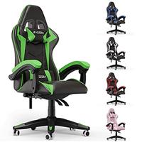 bigzzia Office Desk Gaming Chair Swivel Heavy Duty Ergonomic Design with Cushion and Reclining Back Support (White)