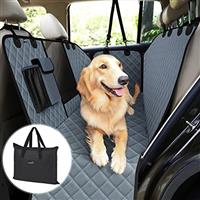pecute Dog Car Seat Cover 100% Waterproof, Rear Seat Covers for Dogs with Mesh Window/Side Flaps/Sto