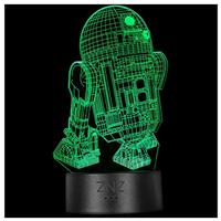 ZNZ 3D Night Light, LED Optical Illusion Touch Mood Lamp with Remote Control, Christmas and Birthday Toy Gifts for Kids Boys Girls Men's Women's, 16 Colors Changing for Table Desk Dcor