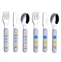 EXZACT Kids Cutlery 6pcs Stainless Steel 18/10 Children's Cutlery Set